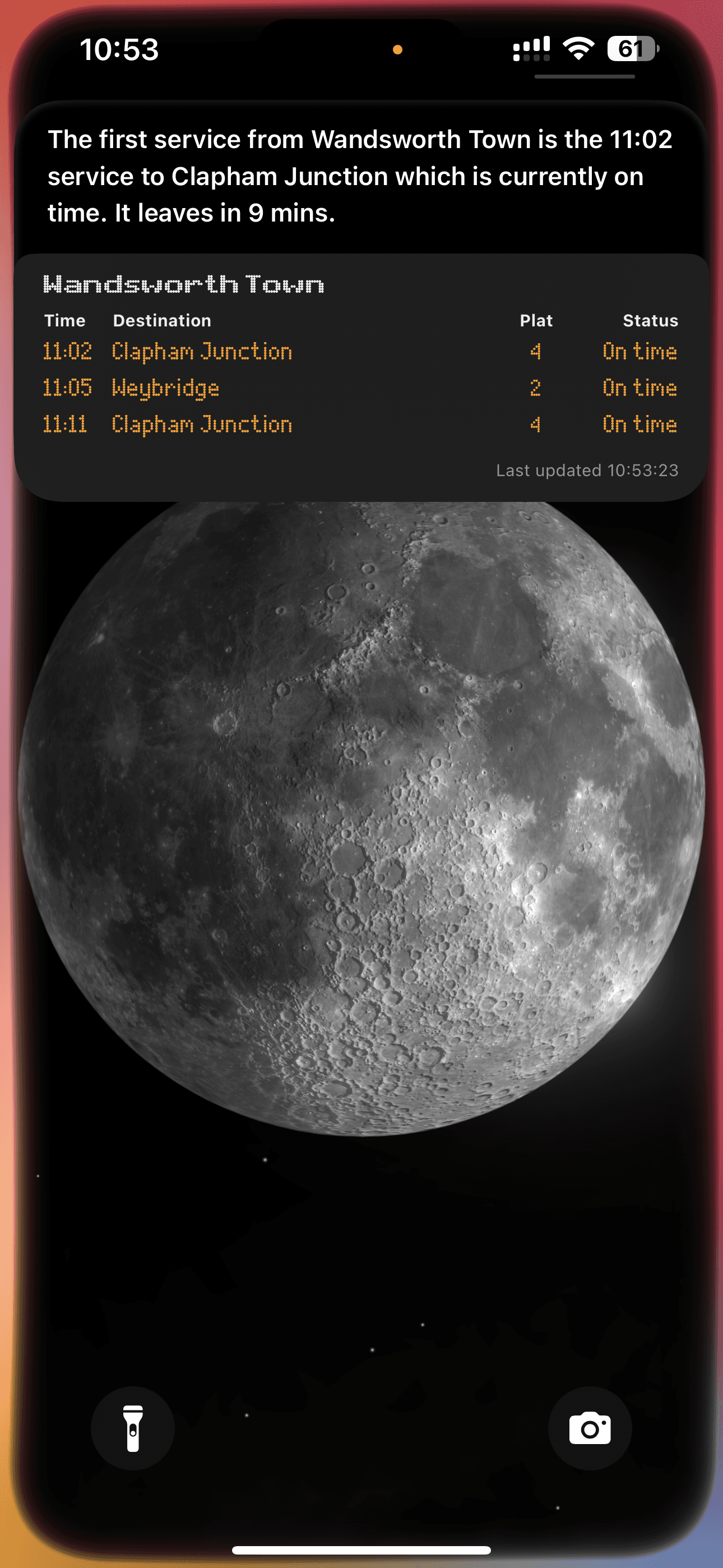 Railtime Siri and Shortcuts